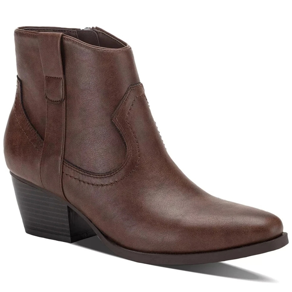 Style & Co. "Perriee" Brown Western Heeled Booties New!